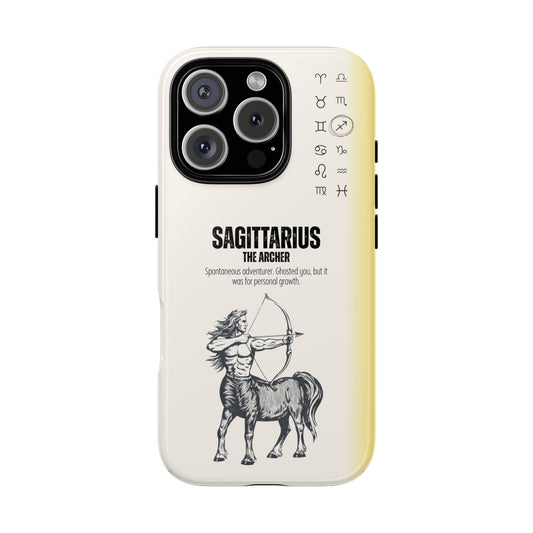 Sagittarius Phone Case - The Archer Zodiac Sign - Funny Adventurer Astrology - Tough Dual Protection Cover