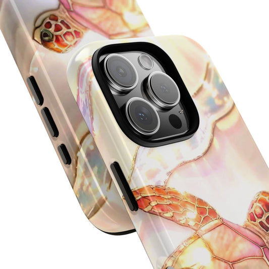 Sea Turtle Phone Case Stained Glass Effect
