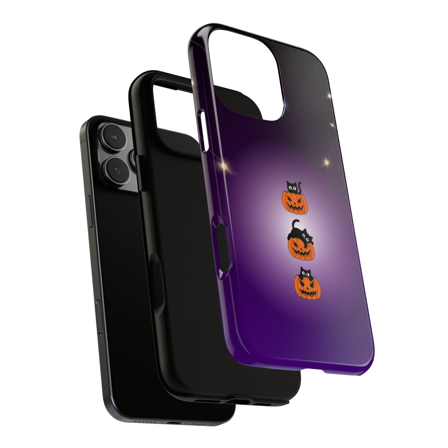 Halloween Black Cats in Pumpkins Tough Phone Case