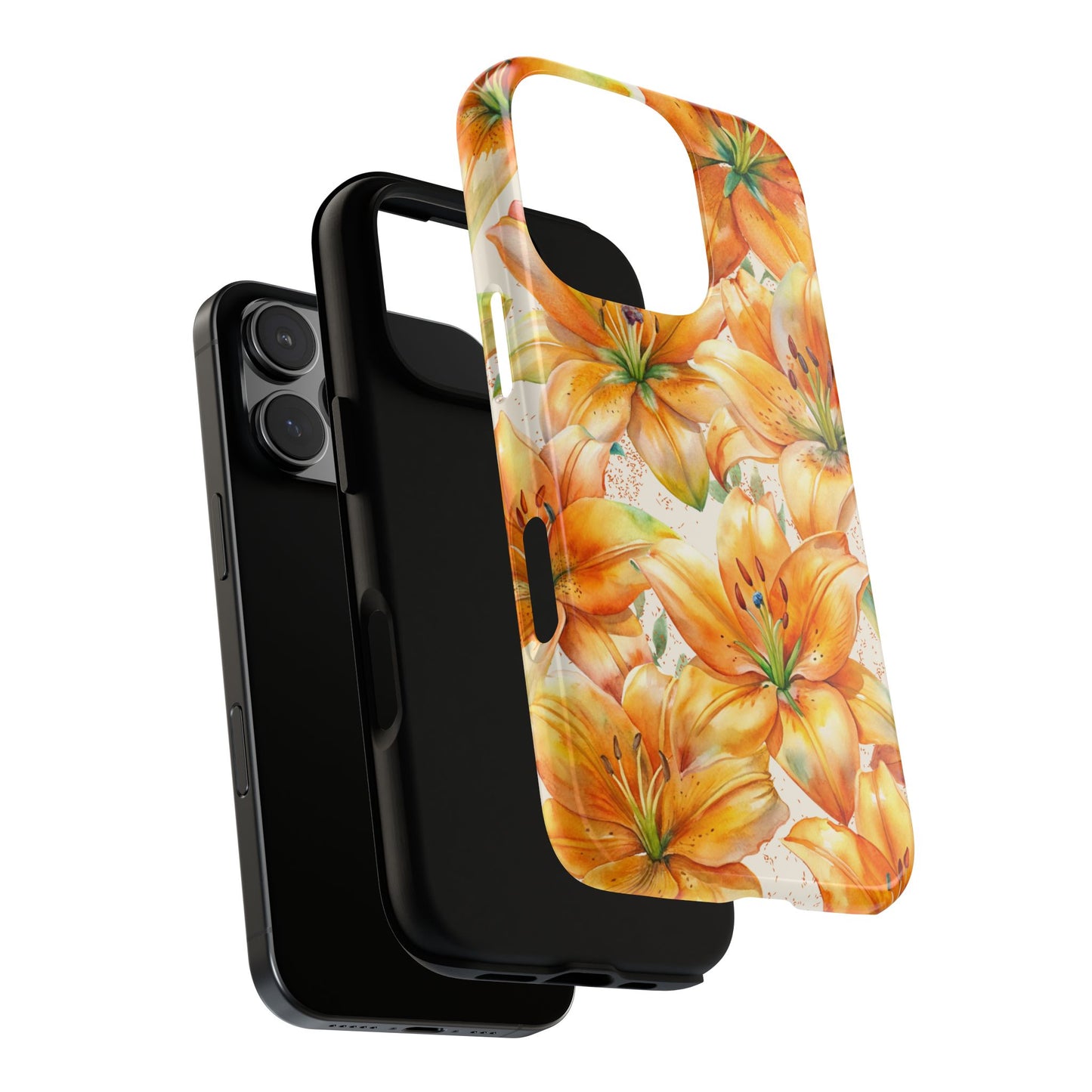 Orange Lily Phone Case for iPhone 16 15 14 13 12 11 Pro Max, Samsung Galaxy S25 S24 S23 S22 S21 S20 Plus Ultra & Google Pixel 9 6 7 6 Pro XL