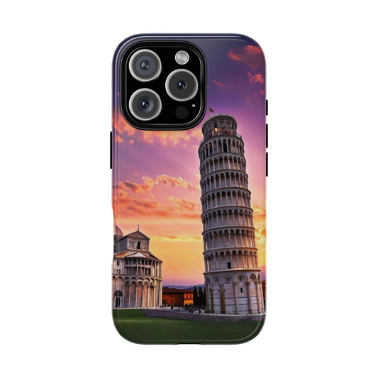 Leaning Tower of Pisa Sunset - Italy Landmark Phone Case - Tuscany Skyline Tough Dual Protection Cover