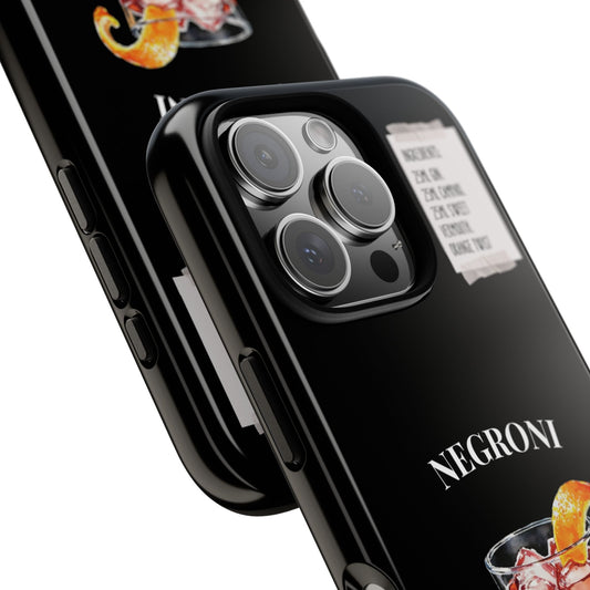 Negroni Cocktail Tough Phone Case - Funny Sarcastic Drink Recipe Cover for Popular Smartphones