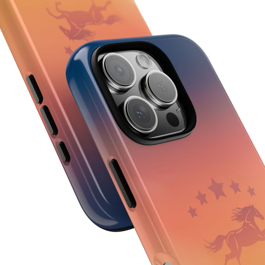 Untamed Muscle Car Tough Phone Case - Vintage Mustang Americana Design - Protective Case Gift for Him