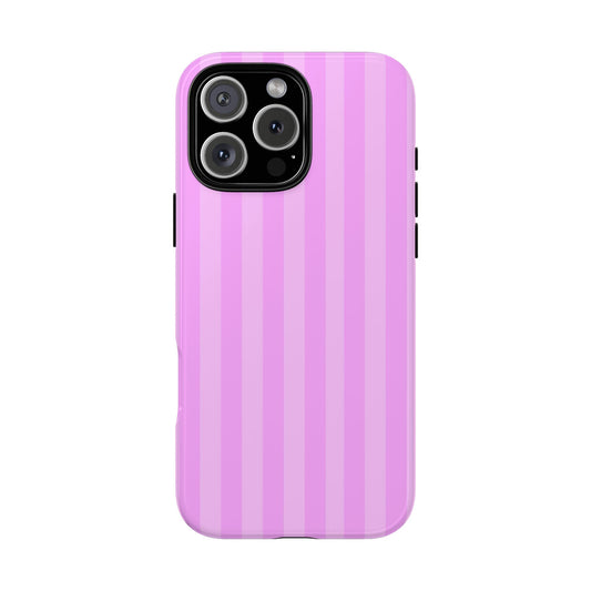 Soft Pink Stripe Tough Phone Case - Pastel Minimalist Style
