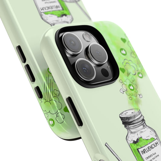 Influencium Phone Case - Notion Potion #19 - Green Potion Jar Design - Tough Case for Popular Smartphones