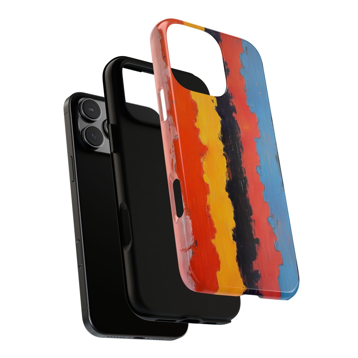 Abstract Brush Stripes - Bold Painterly Tough Phone Case