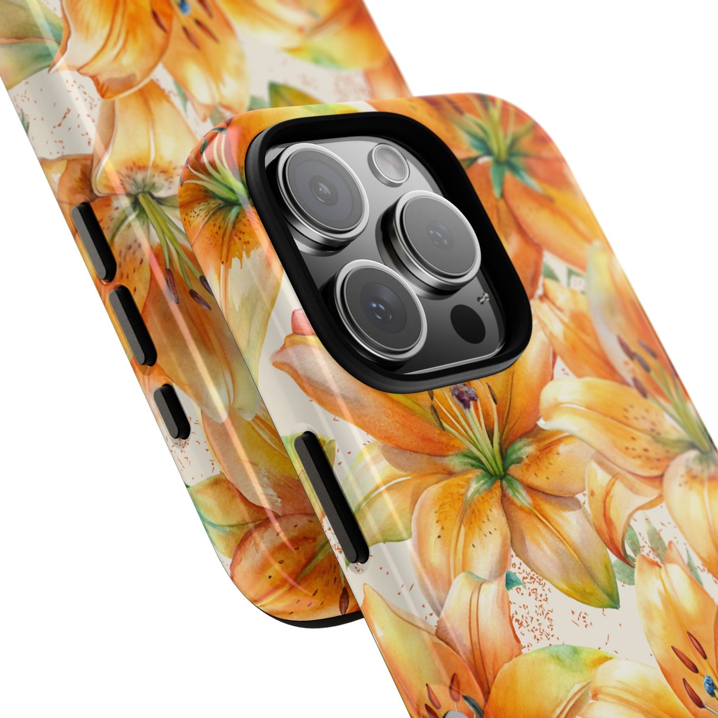 Orange Lily Phone Case for iPhone 16 15 14 13 12 11 Pro Max, Samsung Galaxy S25 S24 S23 S22 S21 S20 Plus Ultra & Google Pixel 9 6 7 6 Pro XL