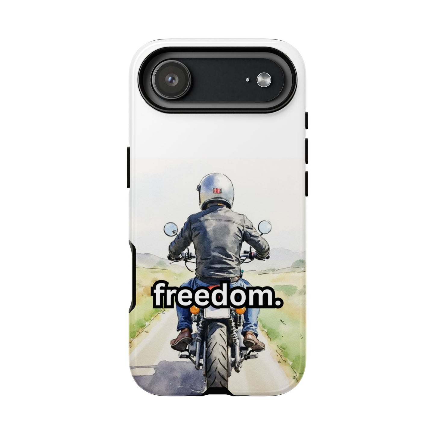 Motorcycle Freedom Tough Phone Case - Biker Rider Art Protection