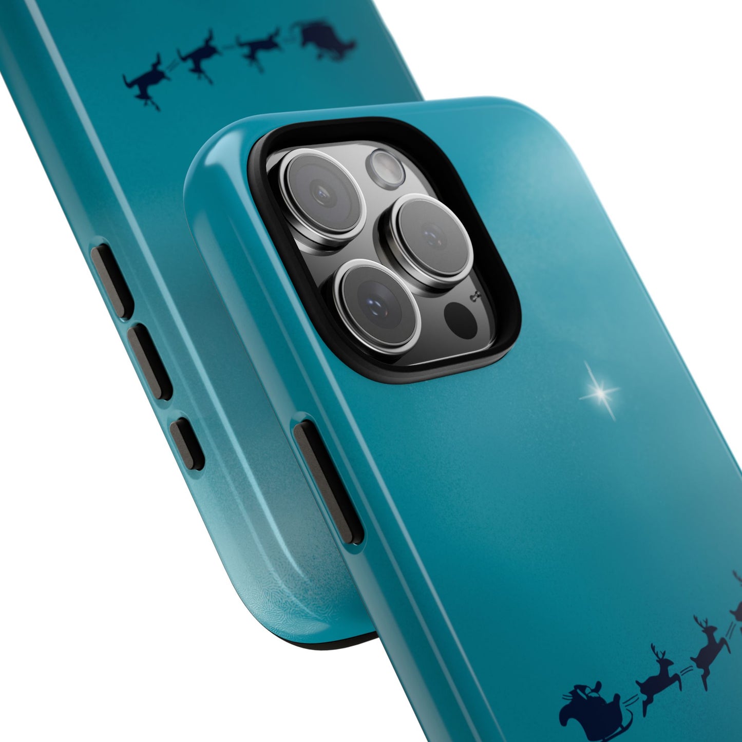 Santa Sleigh Tough Phone Case - Minimalist Christmas Night Sky Design