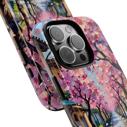Impasto-Style of a Cherry Blossom Phone Case for Popular Smartphones