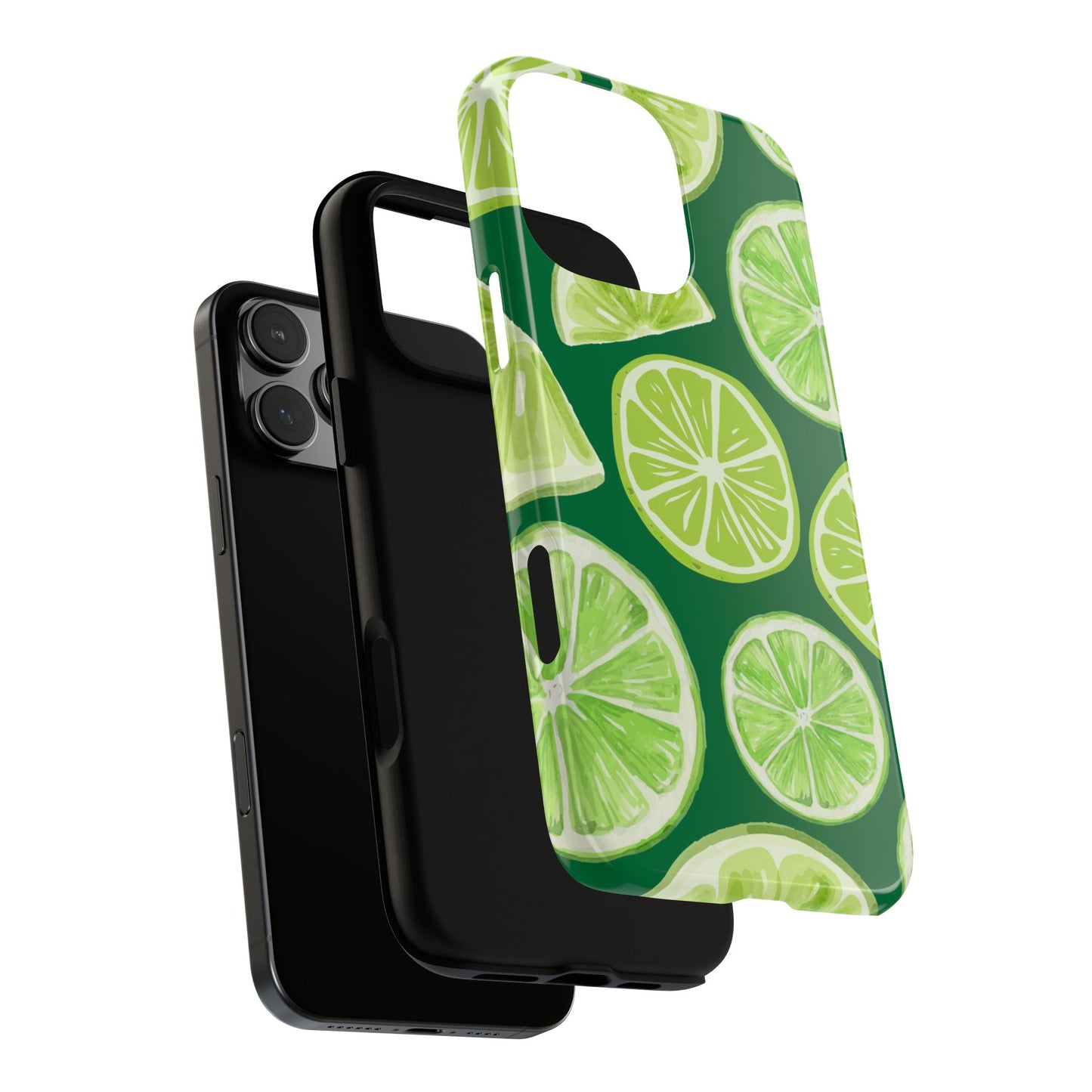 Lime Pattern Tough Phone Case - Vibrant Green Citrus Design with Fresh Summer Energy