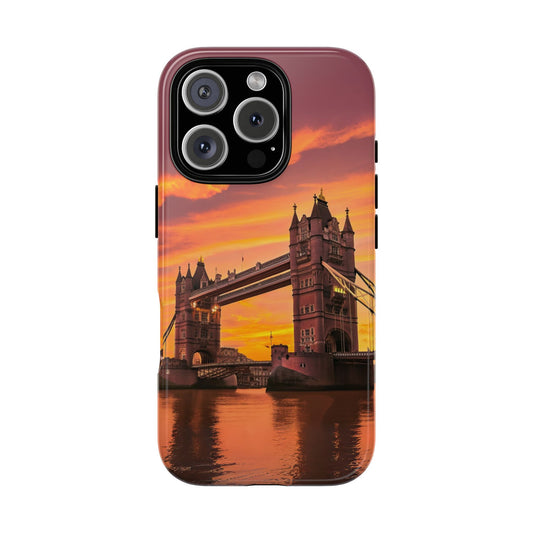 Tower Bridge Sunset - London Landmark Phone Case - UK Skyline Tough Dual Protection Cover