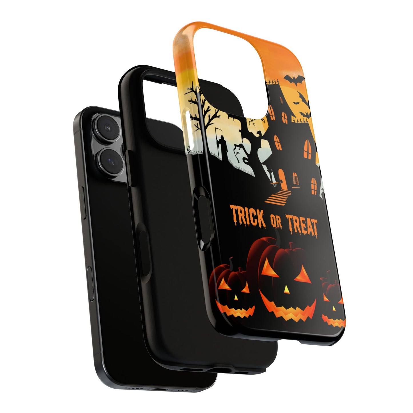 Halloween Haunted House Phone Case - Trick or Treat Pumpkin Design