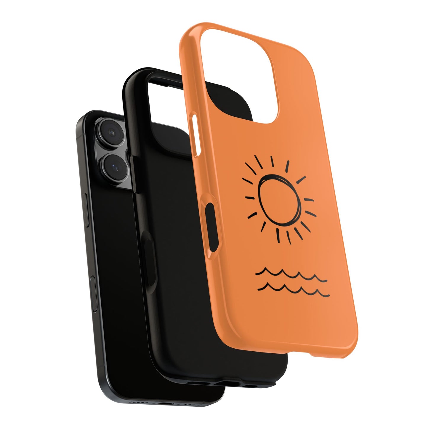 Phone Case, Summer Vibes Tough Case for iPhone Samsung Google, Minimalistic Sun and Sea Design, Gift for Her Him, Summer is Coming