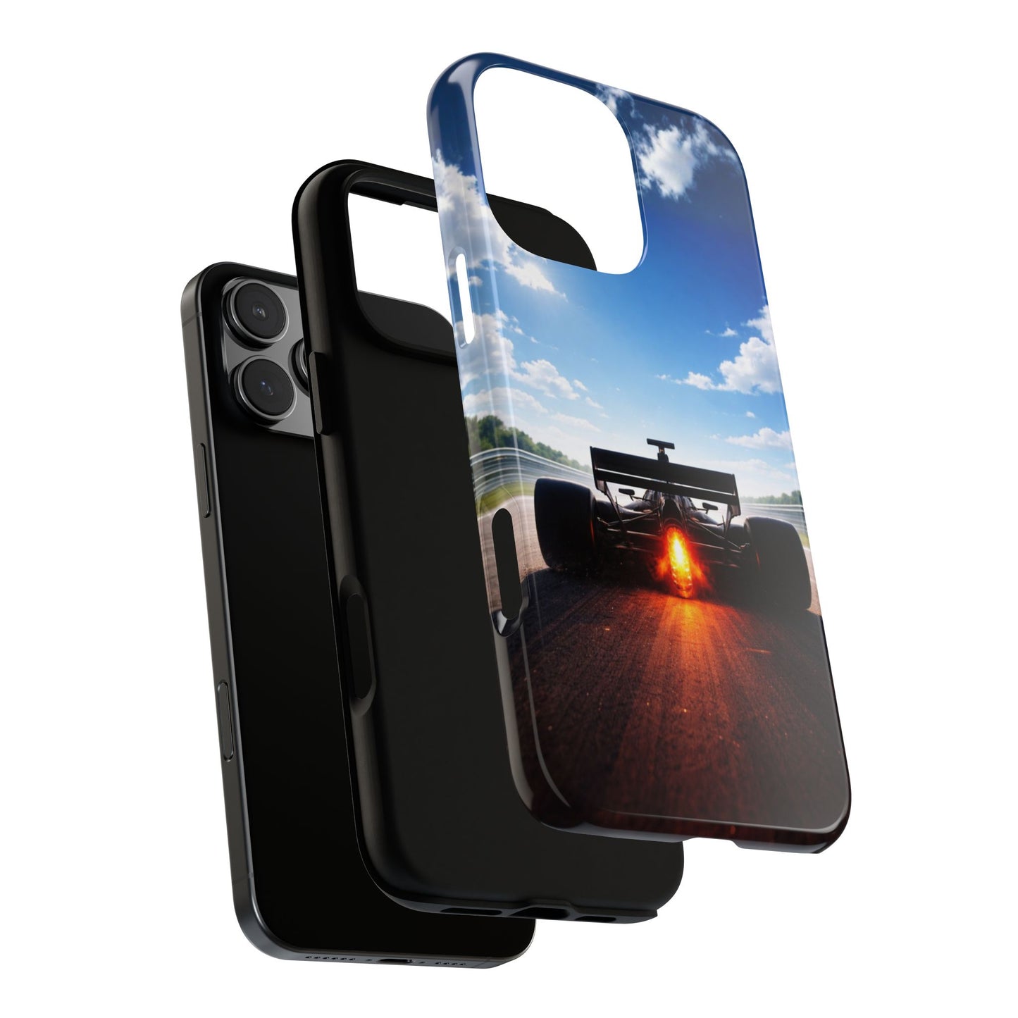 Two States Motorsport Phone Case - Daytime Race Car Silhouette