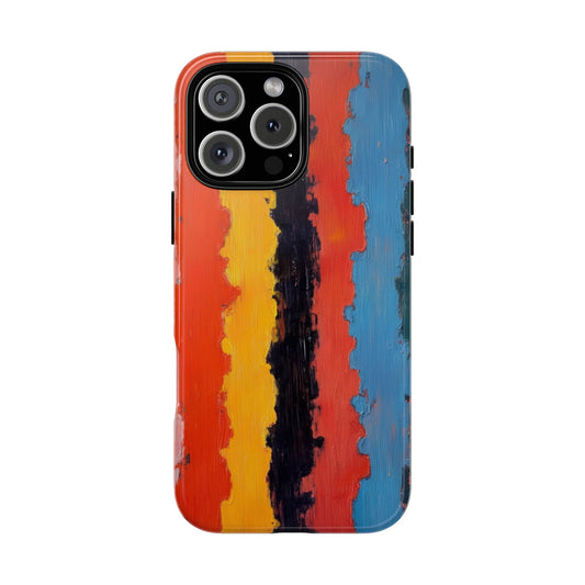 Abstract Brush Stripes - Bold Painterly Tough Phone Case