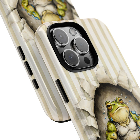 Ripped Frog Phone Case - Gym Frog Illustration Tough Cover