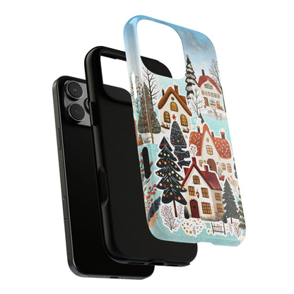 Scandinavian Winter Village - Christmas Phone Case with Nordic Charm