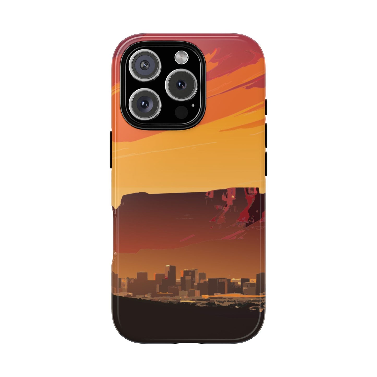 Table Mountain Sunset - Cape Town Landmark Phone Case - South Africa Skyline Tough iPhone & Samsung Cover