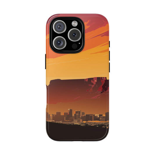 Table Mountain Sunset - Cape Town Landmark Phone Case - South Africa Skyline Tough iPhone & Samsung Cover