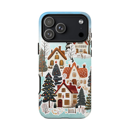 Scandinavian Winter Village - Christmas Phone Case with Nordic Charm