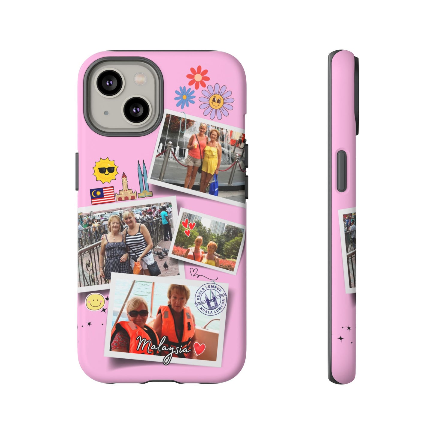 Custom iPhone 14 Case - Personal Photo Collage - Travel Memory Keepsake - Malaysia Theme