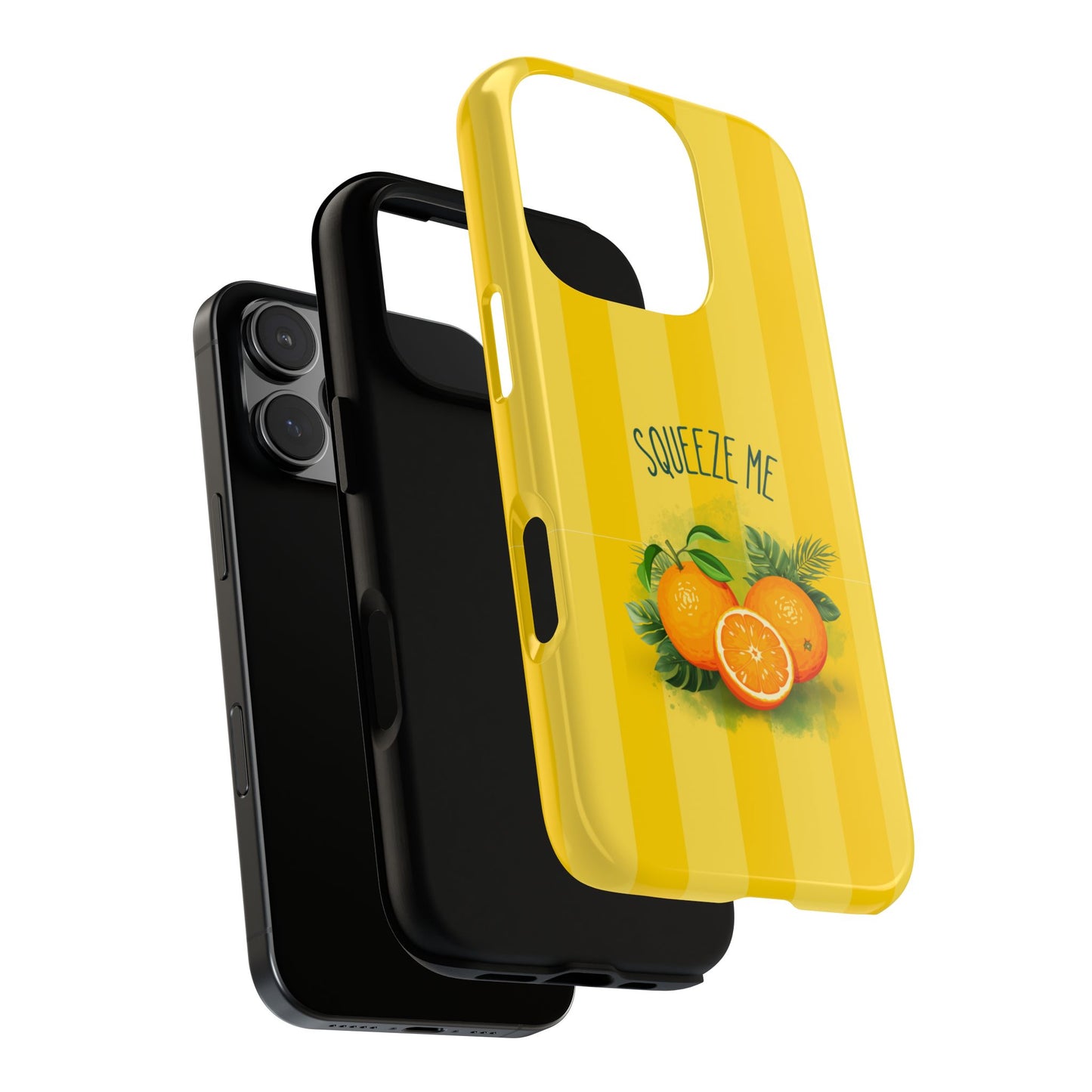 Squeeze Me Orange Phone Case - Funny Citrus Fruit Design - Summer Vibes Tough Cover