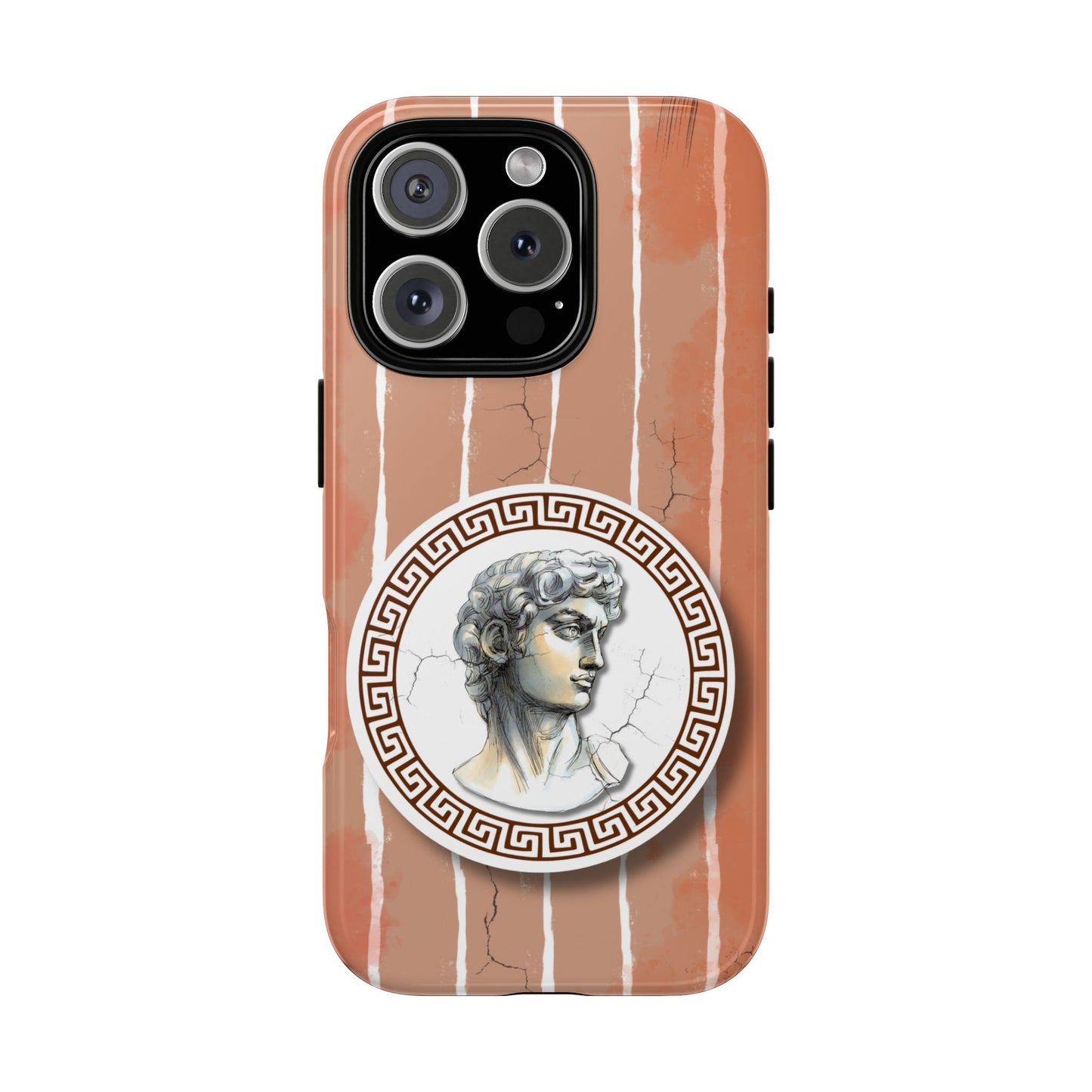 David Sculpture Phone Case - Tough Dual Protection - Greek Roman Art Terracotta Design