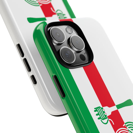 Italy Pasta Two-Tone Tough Phone Case - Italian Flag Colours - Minimal Foodie Design