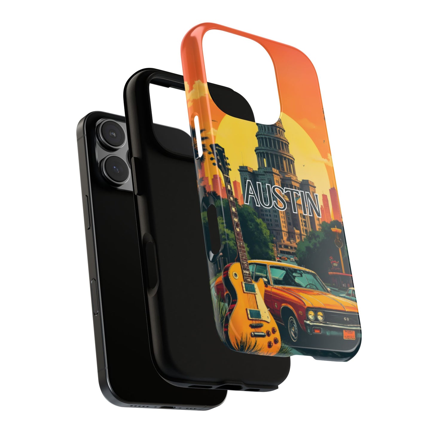 Vintage Austin Travel Phone Case for iPhone 16 15 14 13 12 11 Pro Max, Samsung Galaxy S25 S24 S23 S22 S21 S20 Plus Ultra and Google Pixel