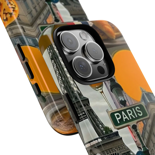 Vintage Paris Scrap Book Phone Case, Tough Cases, France 3D Wraparound, Unique Design, Protective Phone Cover