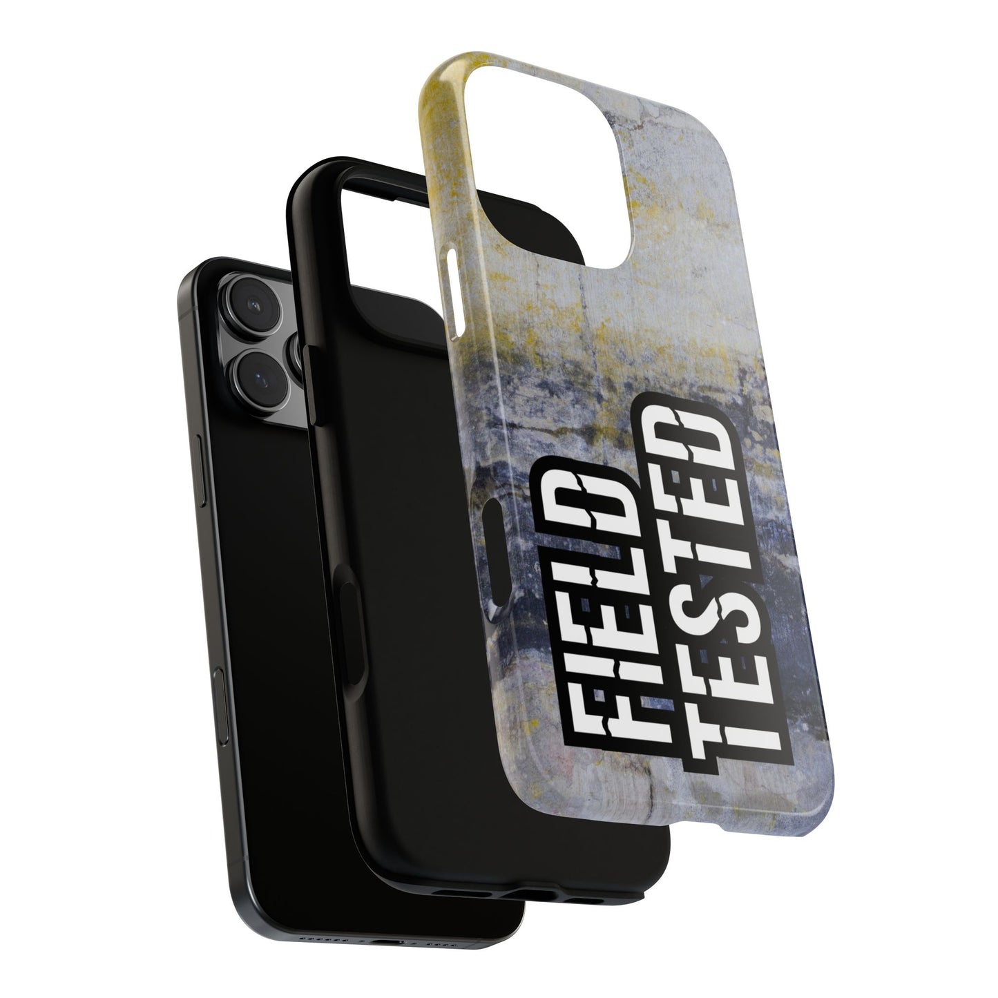 Field Tested Phone Case - Tough Protective Cover - Bold Typography Statement Design - Minimal Phone