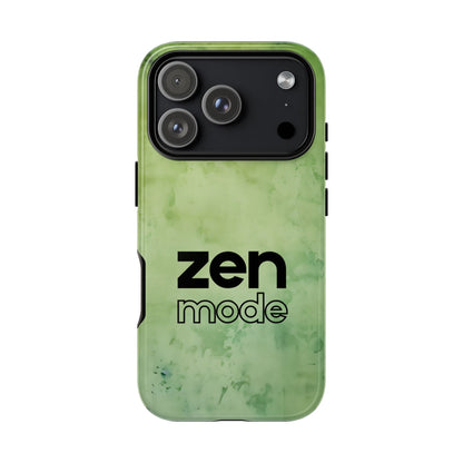 Zen Mode Tough Phone Case - Minimalist Word Design
