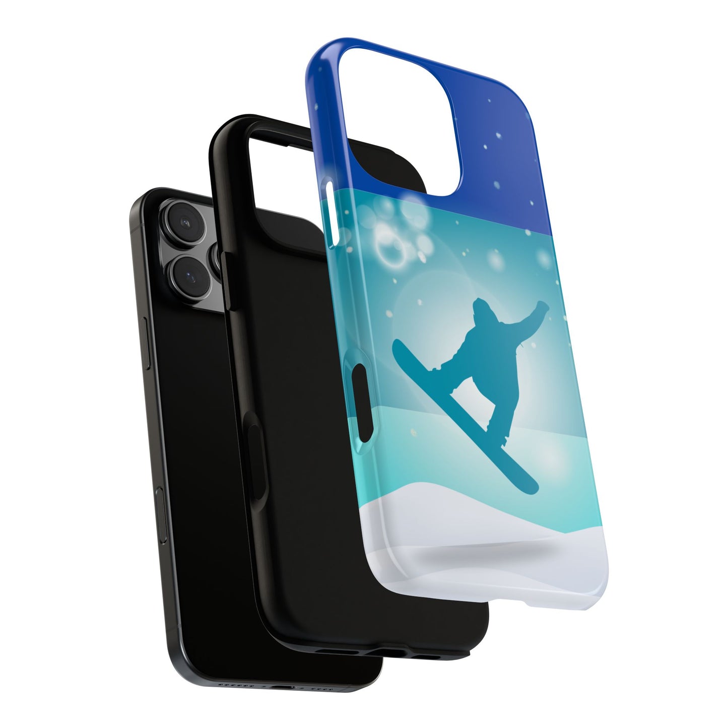 Snowboard Silhouette Tough Phone Case - Winter Sports Design