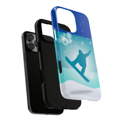 Snowboard Silhouette Tough Phone Case - Winter Sports Design