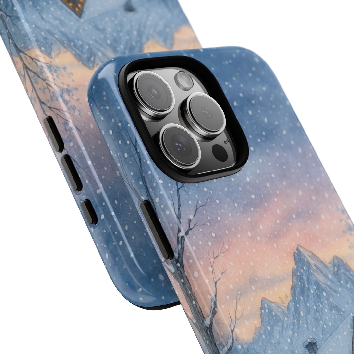 Rocky Mountains Christmas Cabin Tough Phone Case