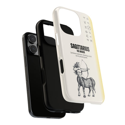Sagittarius Phone Case - The Archer Zodiac Sign - Funny Adventurer Astrology - Tough Dual Protection Cover