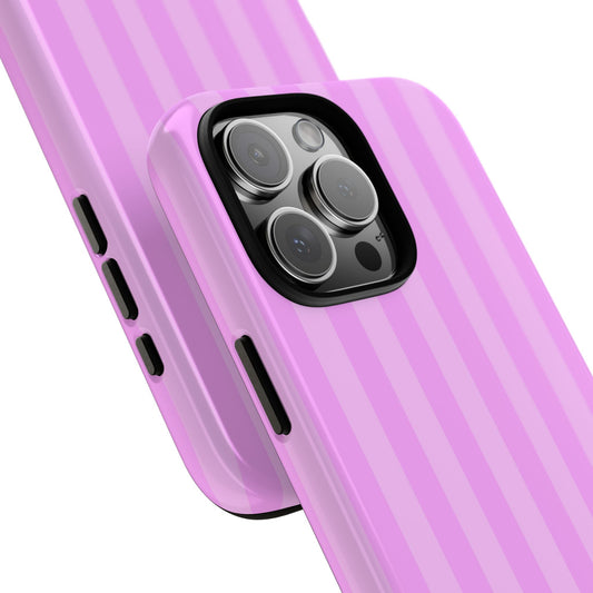 Soft Pink Stripe Tough Phone Case - Pastel Minimalist Style