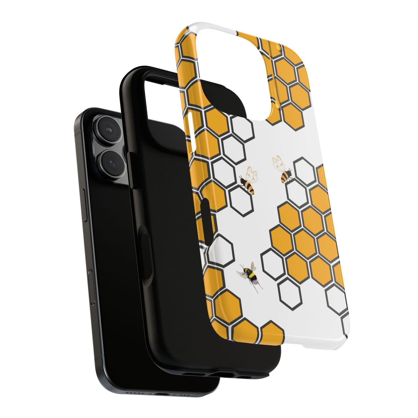Bee Honeycomb Tough Phone Case - Honey Drip Nature Phone Cover for Popular Smartphones