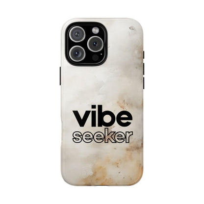 Vibe Seeker Tough Phone Case - Minimalist Word Design