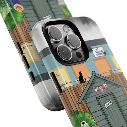 No Ball Games Suburbia Phone Case - Gritty Back Garden Humour with Cats & Veg Patch