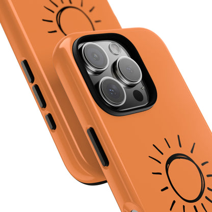 Phone Case, Summer Vibes Tough Case for iPhone Samsung Google, Minimalistic Sun and Sea Design, Gift for Her Him, Summer is Coming