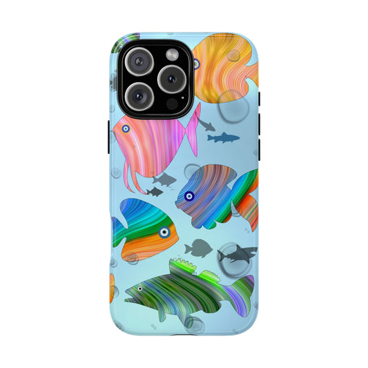 Colourful Fish Tough Phone Case - Vibrant Underwater Art