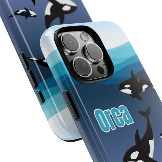 Orca Whale Phone Case - Killer Whale Ocean Illustration - Marine Wildlife Tough Case