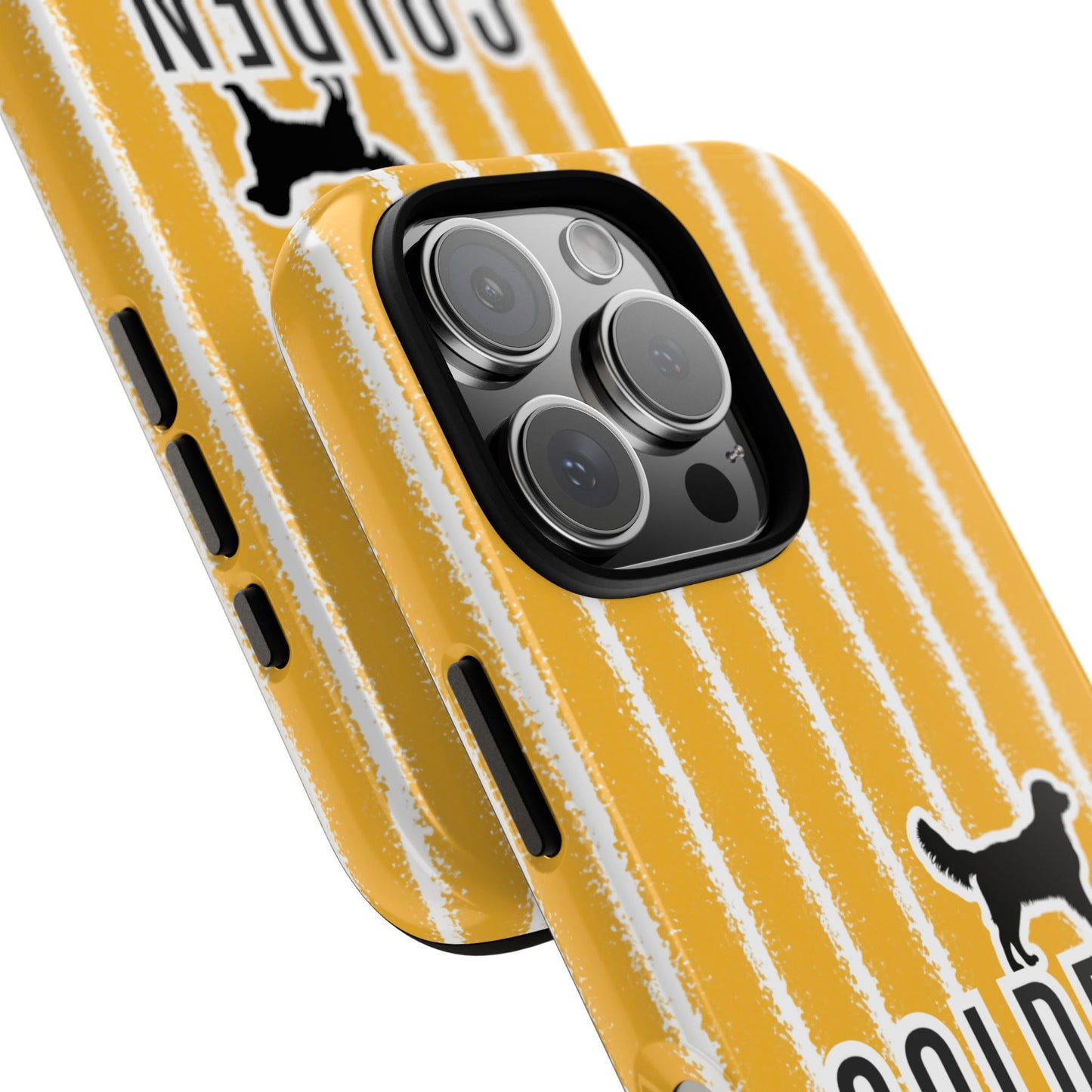 Golden Retriever Phone Case - Yellow Stripe Dog Design for iPhone & Samsung - Classic Dog Lover Gift