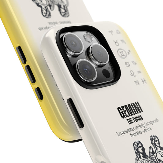Gemini Phone Case - The Twins Zodiac Sign - Funny Astrology Humor Gift - Tough Dual Protection Cover