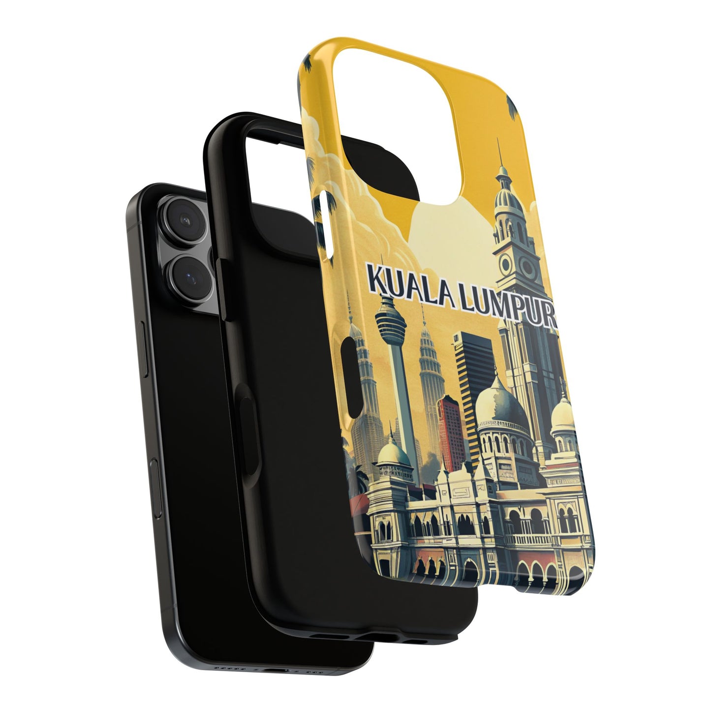 Vintage Kuala Lumpur Travel Phone Case for iPhone 16 15 14 13 12 11 Pro Max, Samsung S25 S24 S23 S22 S21 S20 Plus Ultra and Google Pixel