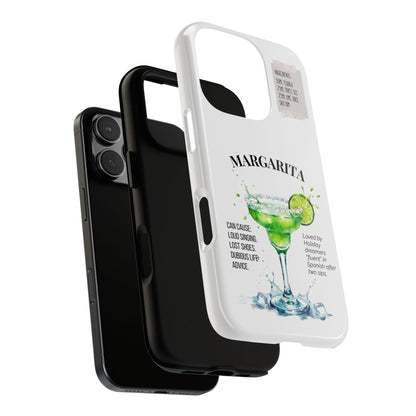 Margarita Cocktail Tough Phone Case - Sarcastic Funny Drink Recipe Cover for Popular Smartphones