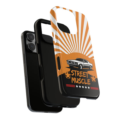 Vintage Muscle Car Tough Phone Case - Retro Americana Design for iPhone & Samsung, Classic Street Racer Gift for Car Lovers