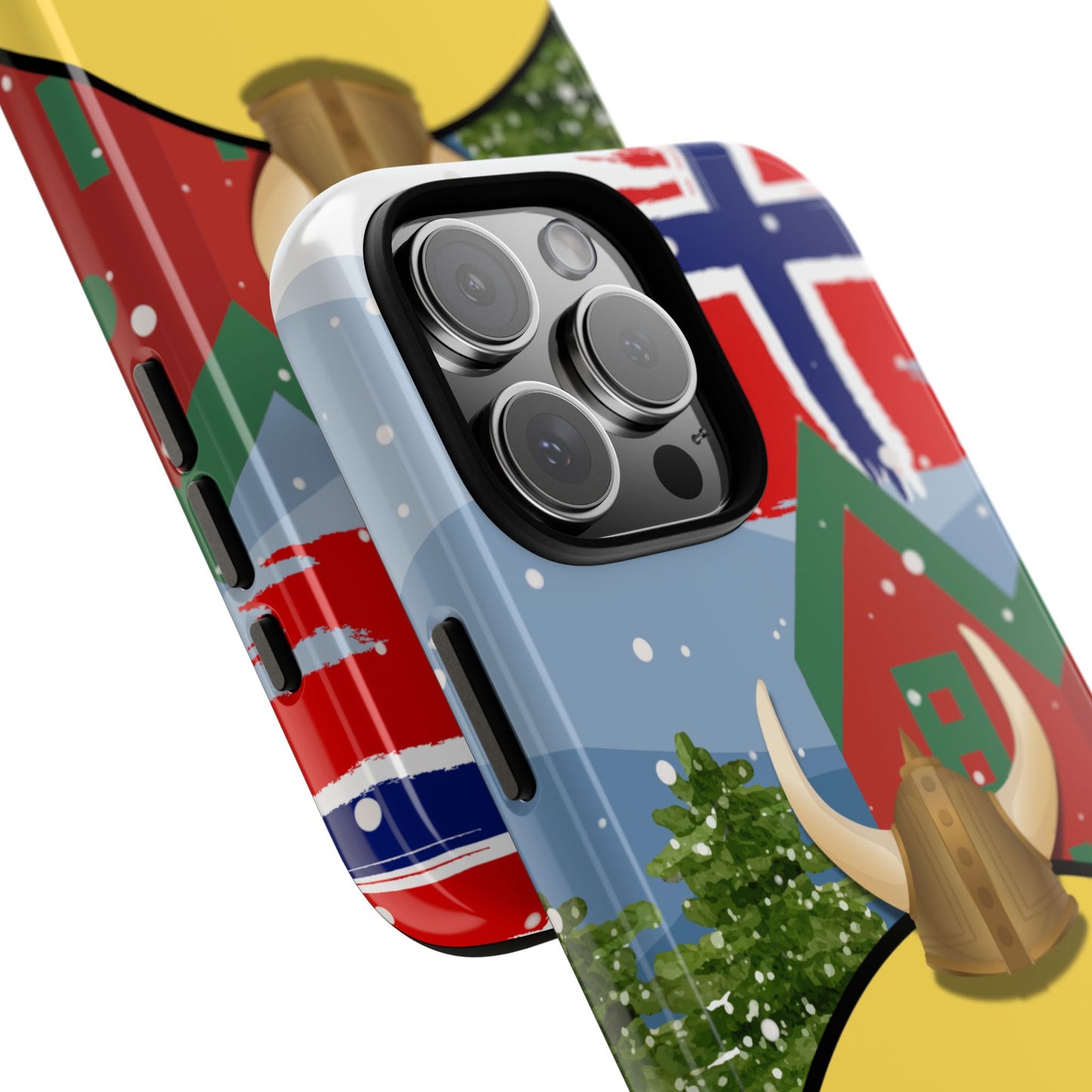 WanderBlob in Norway - Viking Helmet Winter Scene Travel Art Tough Phone Case